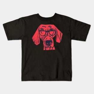 Dog, Glad, The Intelligent, Red Kids T-Shirt